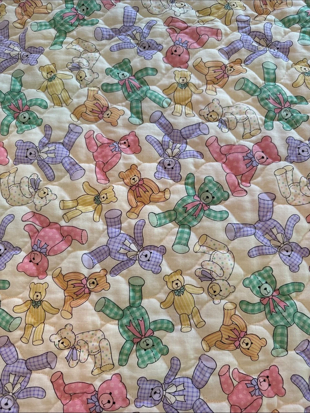 Vintage VIP Cranston Print Works “Cheater” Quilt Print Teddy Bears Panel Only